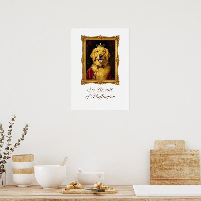 Sir Biscuit av Fluffington Poster (Kök)