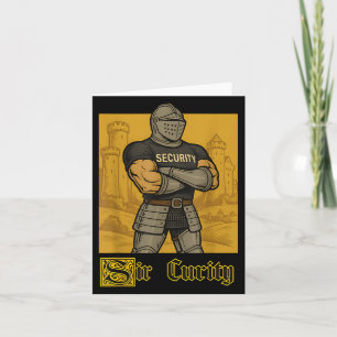 Sir Curity Rolig SäkerhetsPun Knight Medeltida Mem Kort