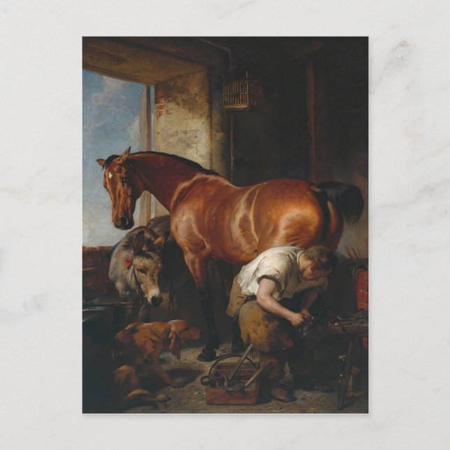 Sir Edwin Henry Landseer | Hovslagning Vykort (Framsida)