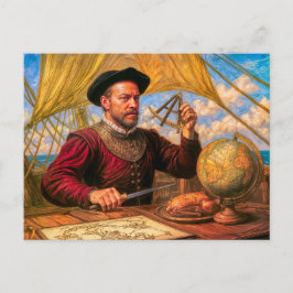 Sir Francis Drakes maritima porträtt Vykort