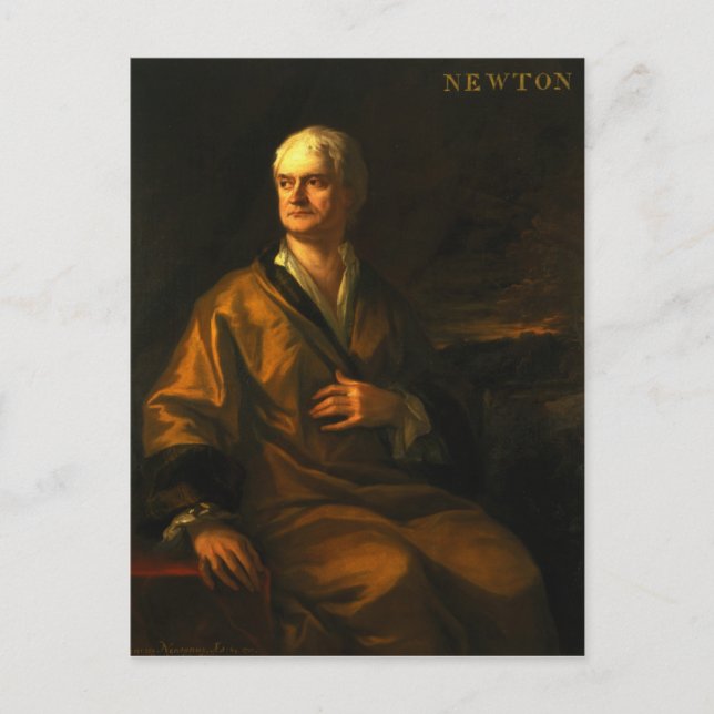 Sir Isaac Newton, 1710 Vykort (Framsida)