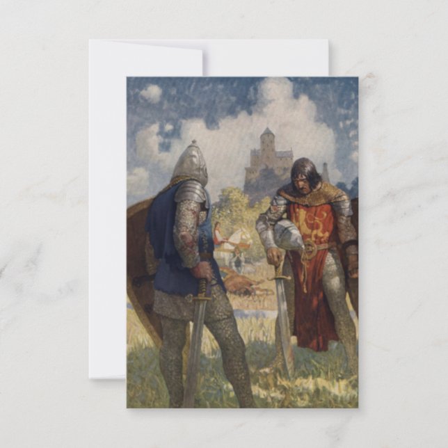 Sir Launcelot du Lake, riddare av runda bordet Kort (Framsida)