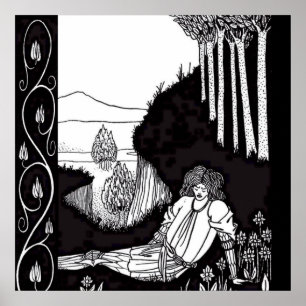 “Sir Palamede saracenen” av Aubrey Beardsley Poster