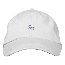 Sir Tryckt Anpassad Keps Text Vit Elegant Hatt