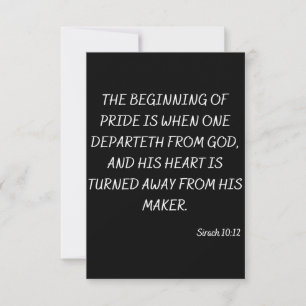 Sirach 10:12 KJV Bible Scripture Greeting Card Kort