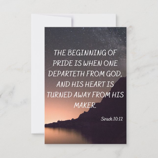 Sirach 10:12 KJV Bible Scripture Pic Greeting Card Kort (Framsida)