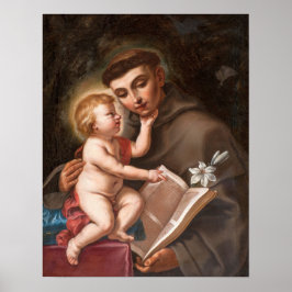 Sirani - Baby Jesus och St. Anthony of Padua Poster