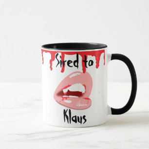 Sired till Klaus Vampire Läppar Coffee Mugg