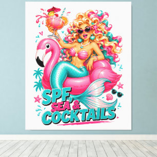 Siren -100% Anpassningsbar Lindad Canvas (Glans)