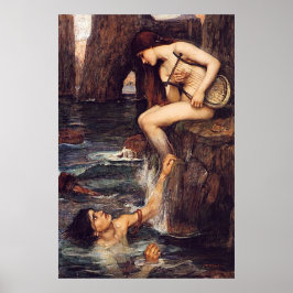 Siren, av John William Waterhouse - cirka 1900 Poster