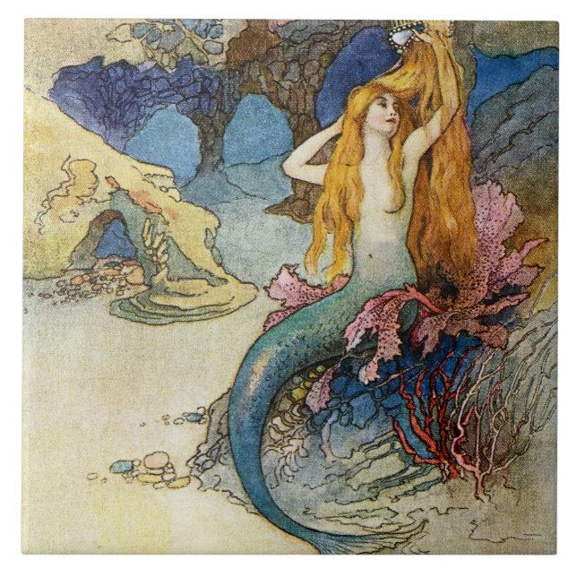 “Siren” av Warwick Goble Kakelplatta (Framsidan)