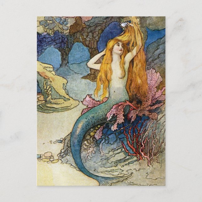 “Siren” av Warwick Goble Vykort (Framsida)