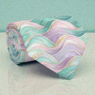 Siren Glam Pastellfärgade Herrslips Knytning Slips