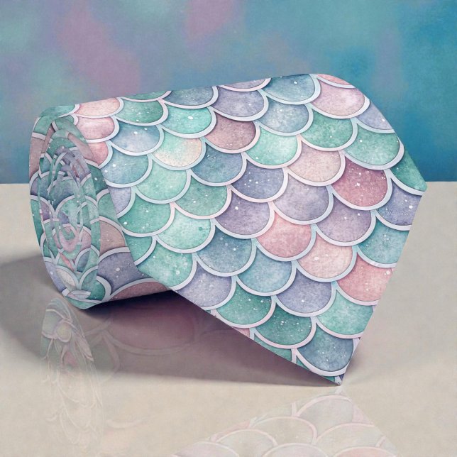 Siren Glam Pastellfärgade Herrslips Knytning Slips (Skapare uppladdad)