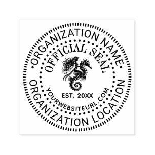 Siren Havshäst Officiell Sigill Namn Plats URL Est Självfärgande Stämpel