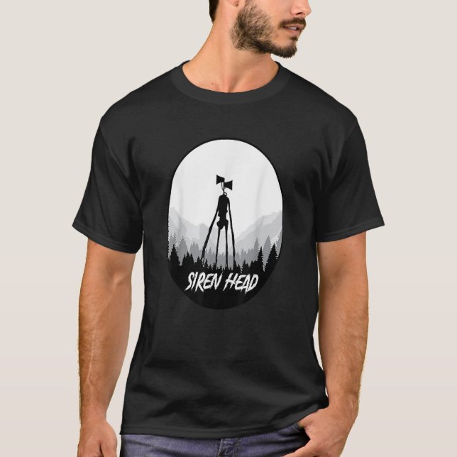 Siren Head Sirenhead Creepypasta Horror Trick or T Shirt (Framsida)