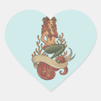 siren hjärtformat klistermärke