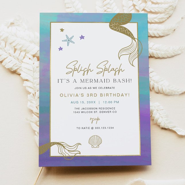 SIREN Lila Guld Sjöjungfru Bash Födelsedagsfest (Skapare uppladdad)
