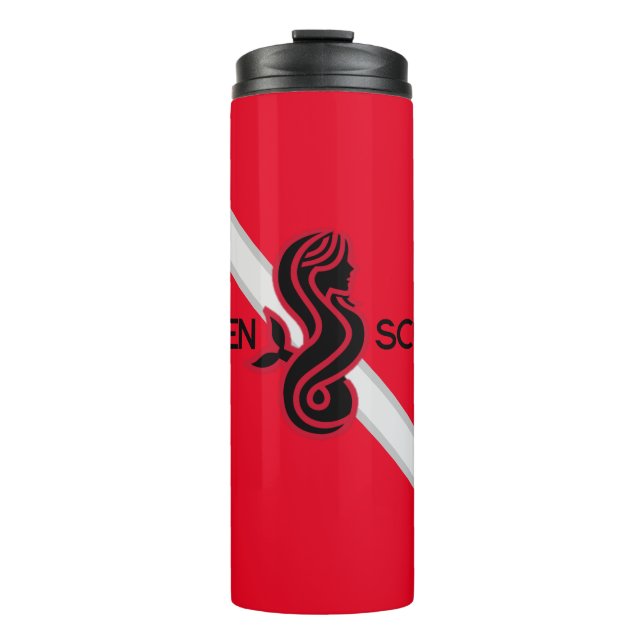 SIREN SCUBA - Red/Dive Flagga, Thermal Mugg (Framsida)