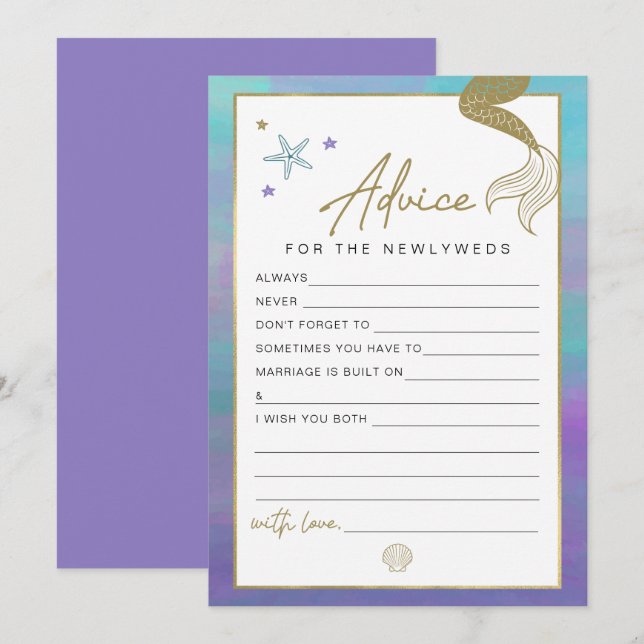 SIREN Sjöjungfru Nyligen loktad rådgivning och Öns Inbjudningar (Fram/baksida)