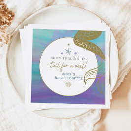 SIREN Sjöjungfru Svan för en Veil Bachelorette Oce Pappersservett