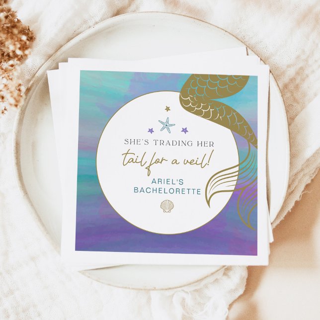 SIREN Sjöjungfru Svan för en Veil Bachelorette Oce Pappersservett (Skapare uppladdad)