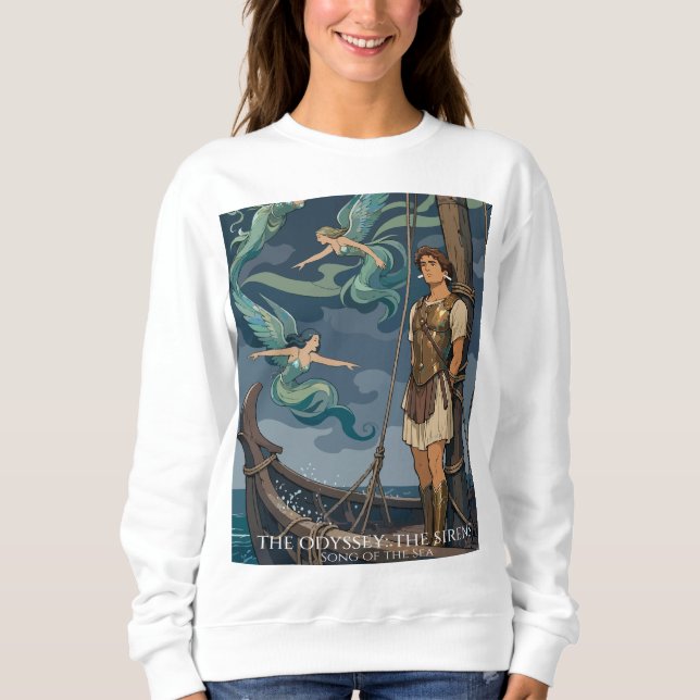 Siren Song Over Stormy Seas T Shirt (Framsida)