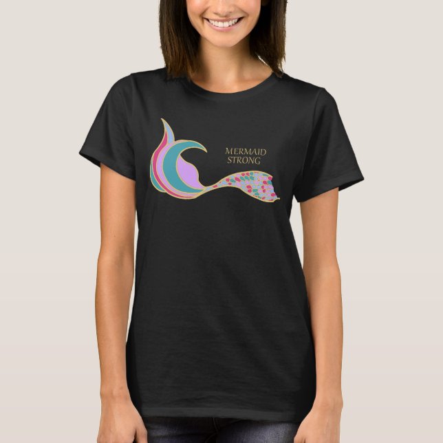 Siren Starka Siren Svans Mörk T Shirt (Framsida)