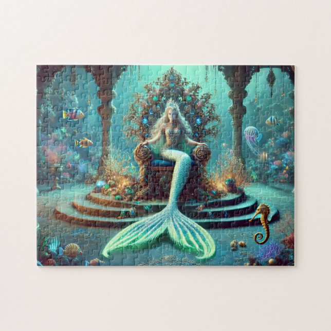Siren Tron Enchanting Undervattensfantasi Pussel (Horisontell)