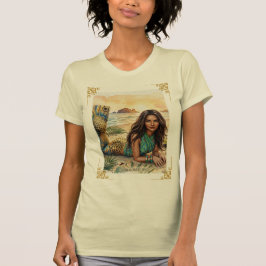 Sirena del Mar de Cortez Akvarell Konsttryck T Shirt