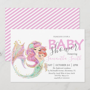 Sirenbabyshower Söt liten sjöjungfru Meddelande
