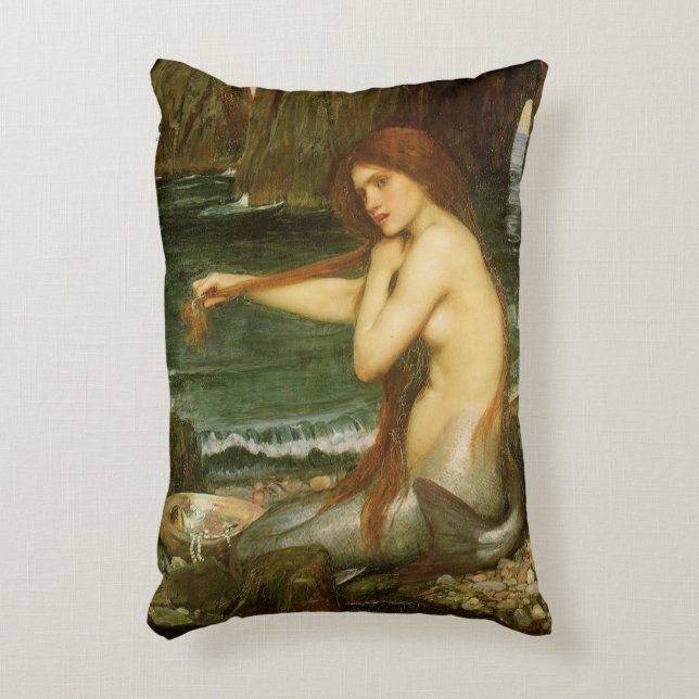 Sirenen av John William Waterhouse Prydnadskudde (Framsidan(Vertikal))