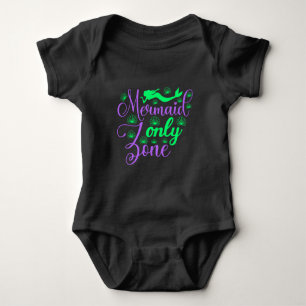 Sirenendast zon i neongrönt och lila t shirt