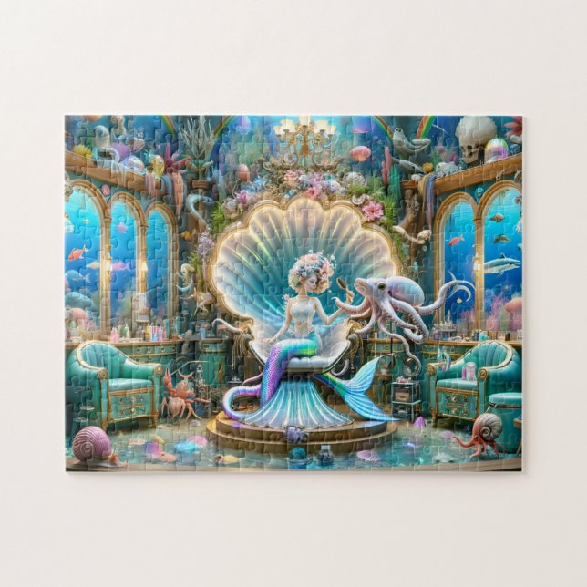 Sireners Styling Sanctuary - Mermaid Skönhetssalon Pussel (Horisontell)