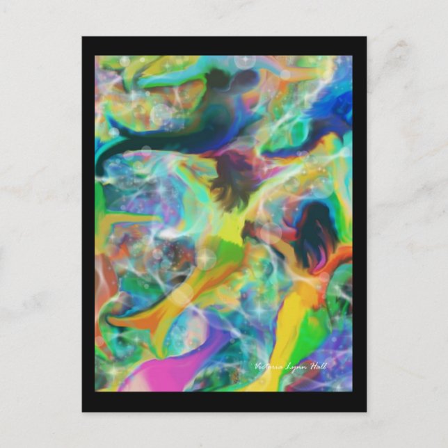 "Sirens" Digital Art Mini-Print Vykort (Framsida)