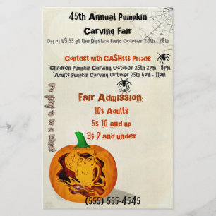 Sirens Haunted Halloween Pumpkin Carving EVENT Flygblad