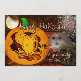 Sirens Haunted Halloween Pumpkin Carving Inbjudningar