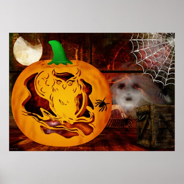 Sirens Haunted Halloween Pumpkin Carving Poster (Framsidan)