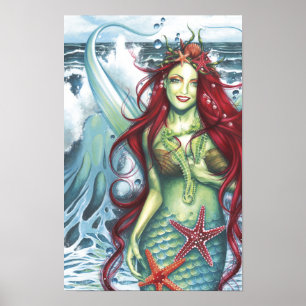 Sirens Kärlek a Sjöjungfruar Kiss Poster