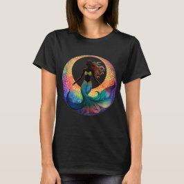Sirens Mångudinne Silhuett | Färgrik Grafik T Shirt