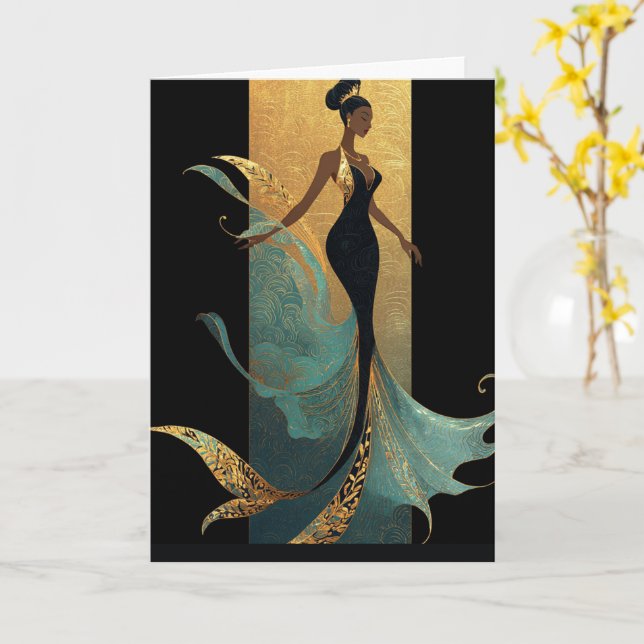 SIRENS SVART SERIE #1  KORT (Gul blomma)