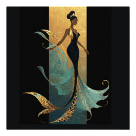 SIRENS SVART SERIE #1 Postkort Fototryck