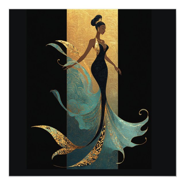 SIRENS SVART SERIE #1 Postkort Fototryck (Framsidan)