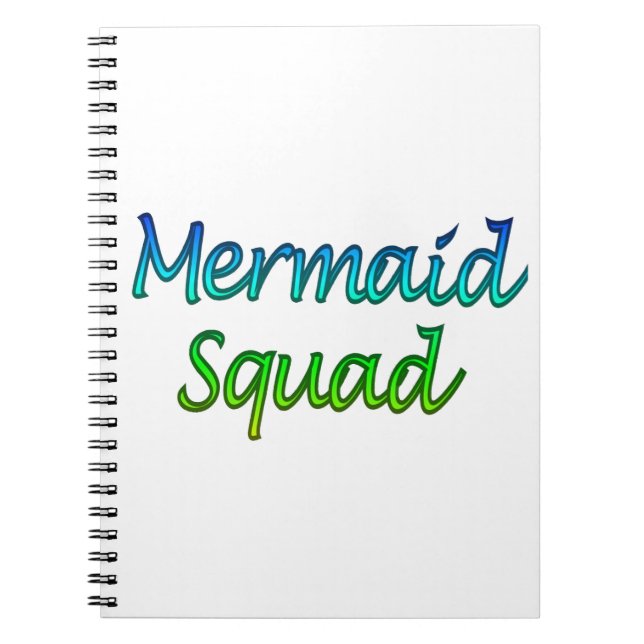 Sirensquad i grönt och blått anteckningsbok (Framsidan)