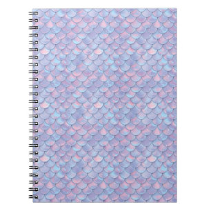 Sirenstjärt Fjäll Pastell Lila Glitter Butik Anteckningsbok