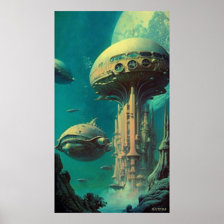 Sirius Station - (42 x 24 tum Extra Long) (med log Poster