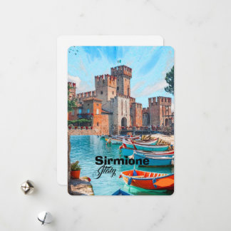 Sirmione Italien Reseminneskort, Sirmione Resa Po Julkort