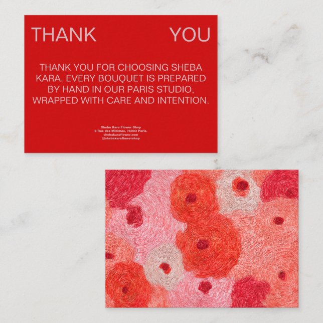 Sirocco Thank You Card Anteckningskort (Fram/baksida)