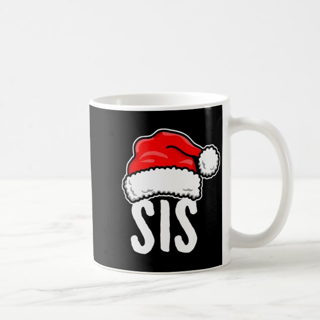 Sis Christmas Santa Family Matching Pajamas Sister Kaffemugg (Höger)