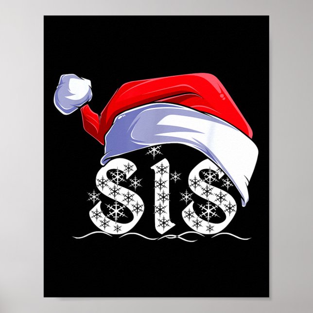 Sis Merry Christmas Santa Claus Xmas Family Matchi Poster (Framsidan)